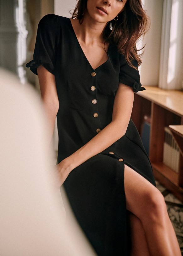 sezane black dress